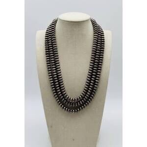 NEW BLUE TORTOISE women's western 3-strand faux saucer necklace in copper